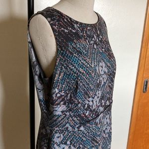 Antonio Melani supersoft black floral dress w/side slit & back zipper size 12